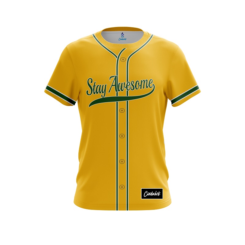 Los Angeles Stay Awesome AL Away Baseball Jersey - Blake's Apparel